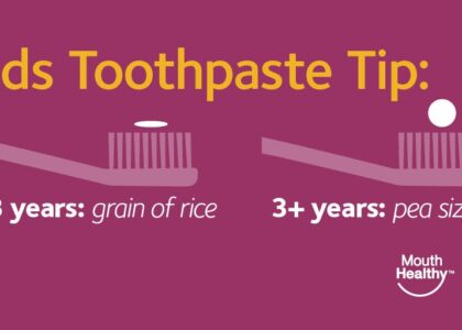 「歯磨き粉はチョットだけ！」